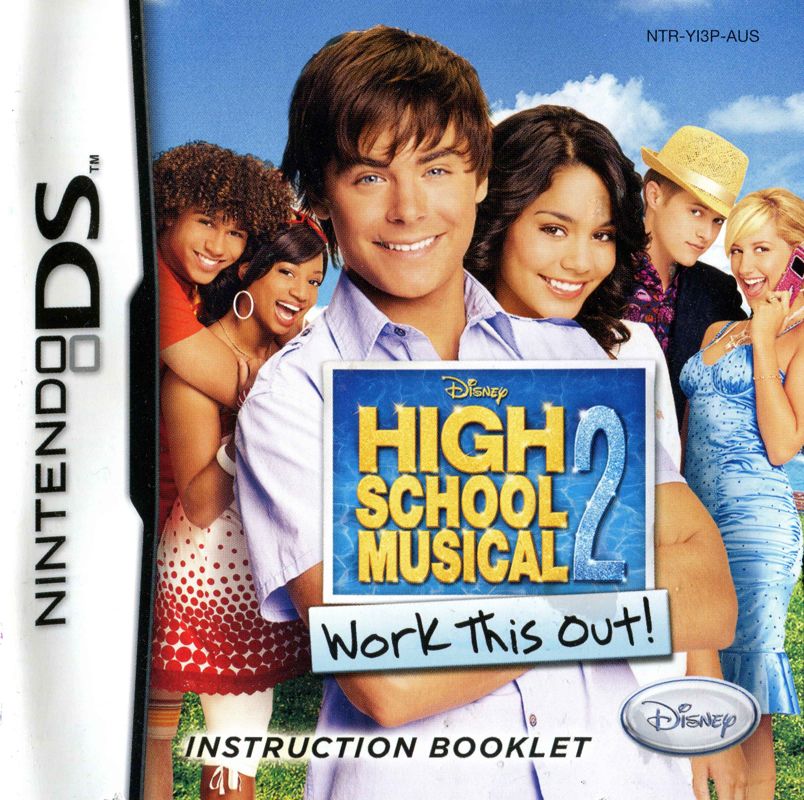 Manual for High School Musical 2: Work This Out! (Nintendo DS): Front
