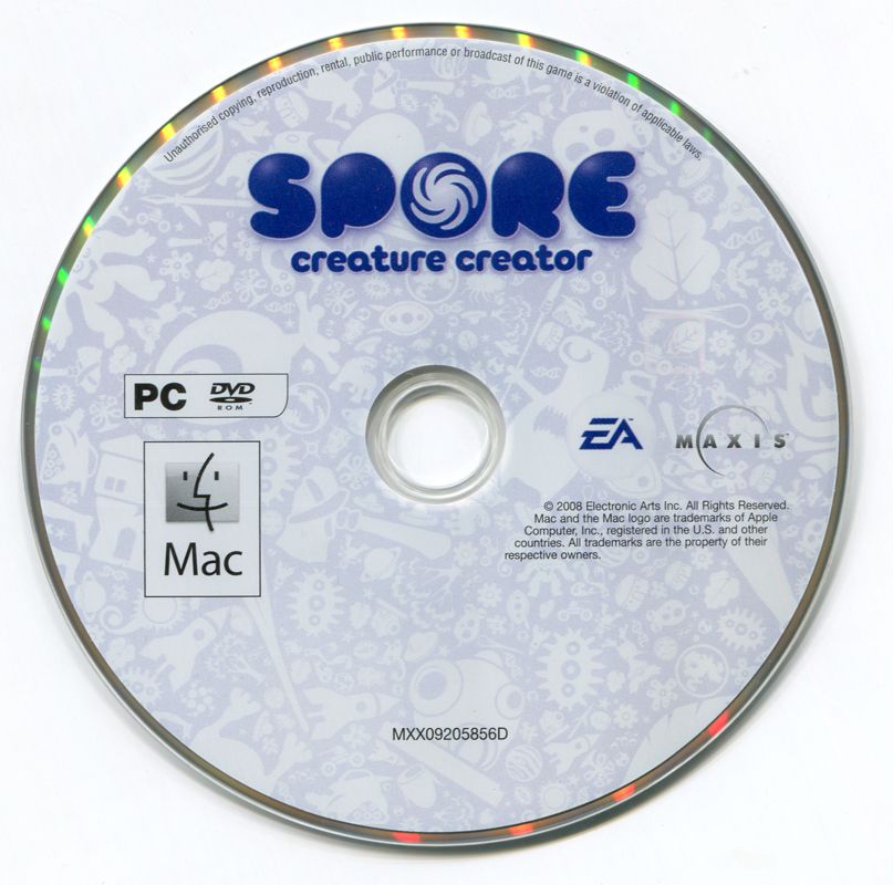 Media for Spore Creature Creator (Macintosh and Windows)