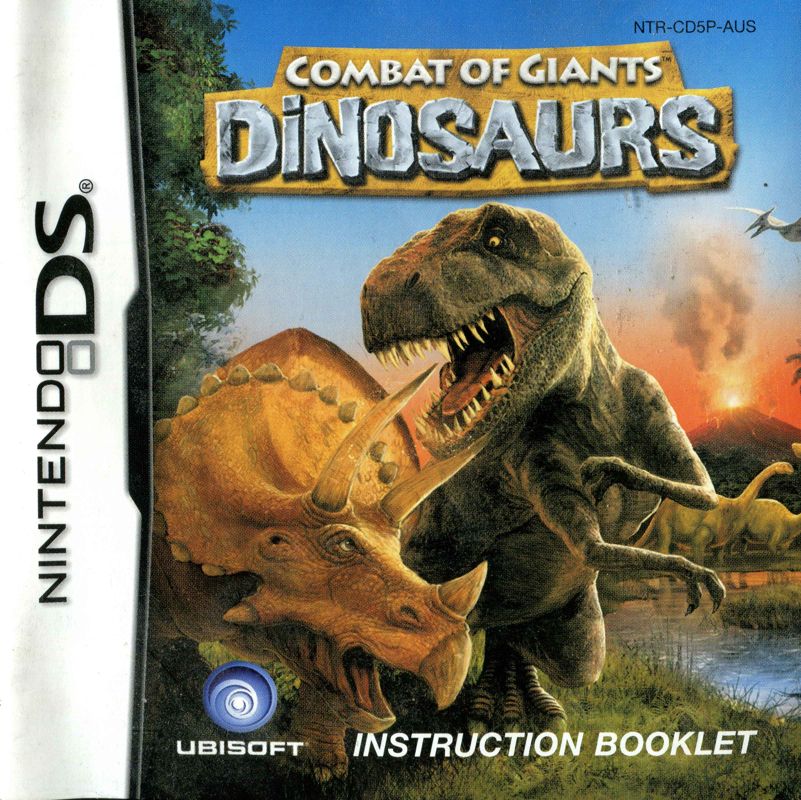 Manual for Battle of Giants: Dinosaurs (Nintendo DS): Front