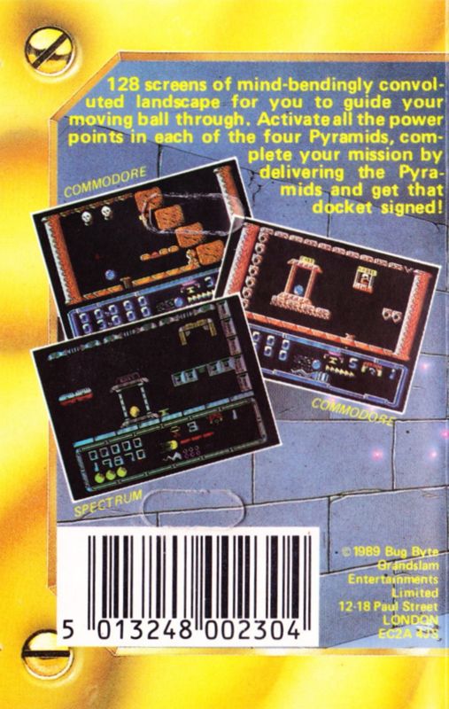 Back Cover for Power Pyramids (ZX Spectrum)