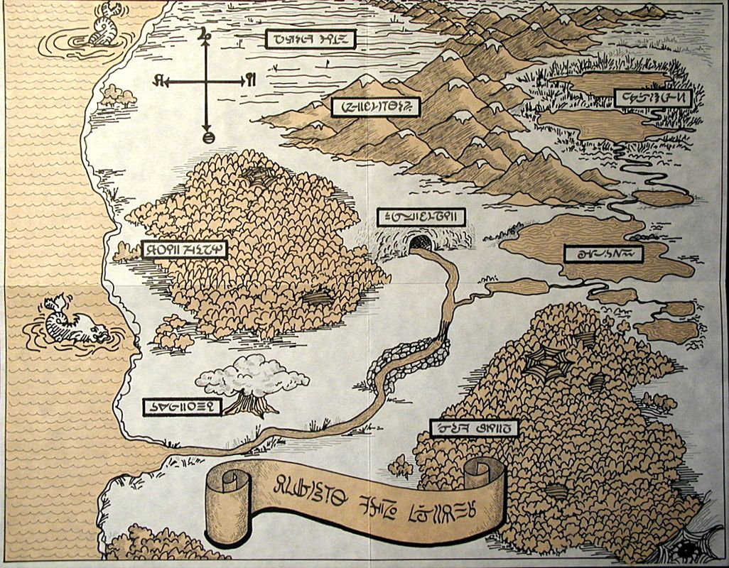 Map for Zork Trilogy (Atari ST)