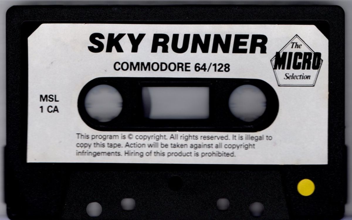 Media for Sky Runner (Commodore 64) (Budget re-release)