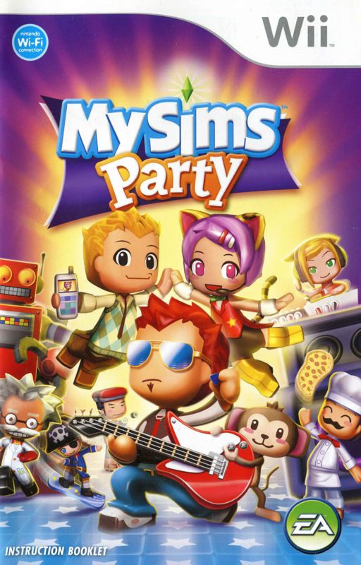 Manual for MySims: Party (Wii): Front
