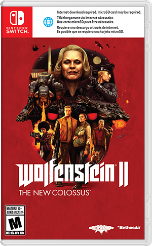 Front Cover for Wolfenstein II: The New Colossus (Nintendo Switch) (download release): 1st version