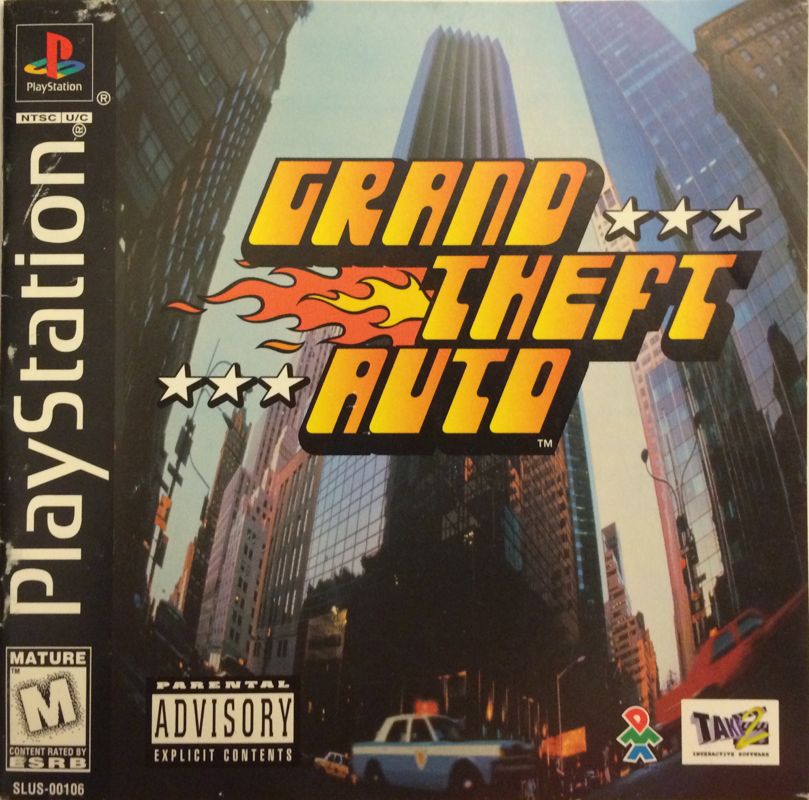 Front Cover for Grand Theft Auto (PlayStation) (2nd release)