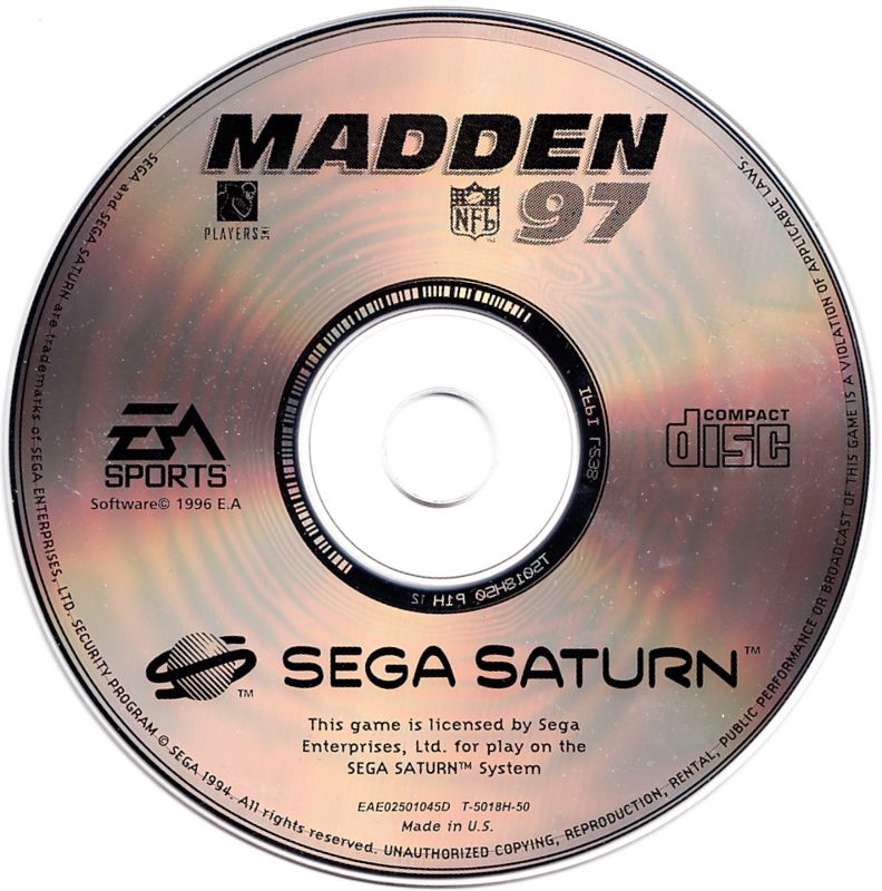 Media for Madden NFL 97 (SEGA Saturn)