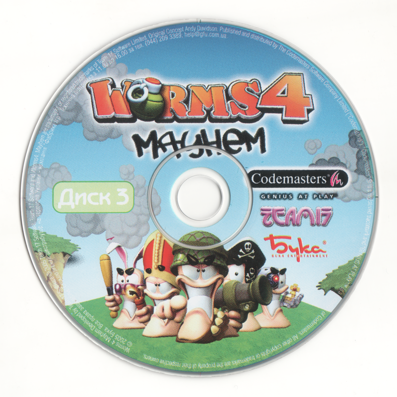 Media for Worms 4: Mayhem (Windows) (Buka / Game Factory Ukraine release): Disc 3