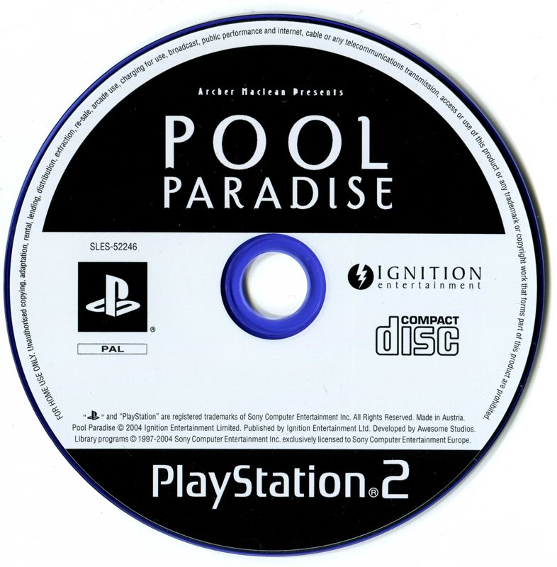 Media for Archer Maclean Presents Pool Paradise (PlayStation 2)