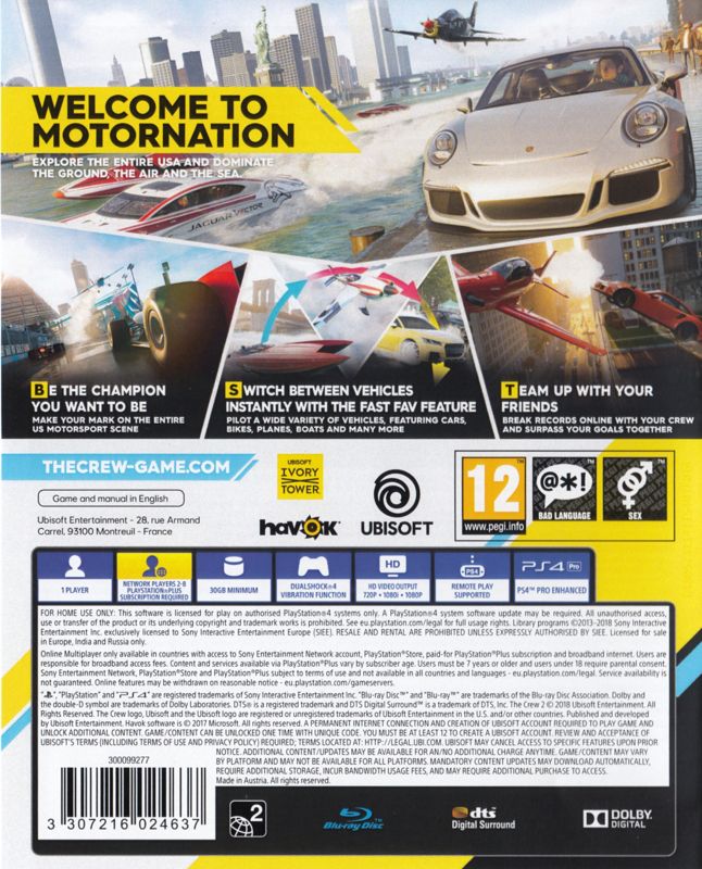 The Crew 2 cover or packaging material - MobyGames