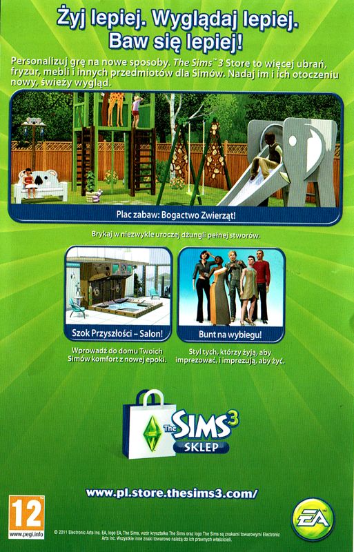 Extras for The Sims 3: Town Life Stuff (Macintosh and Windows): Leaflet - Front
