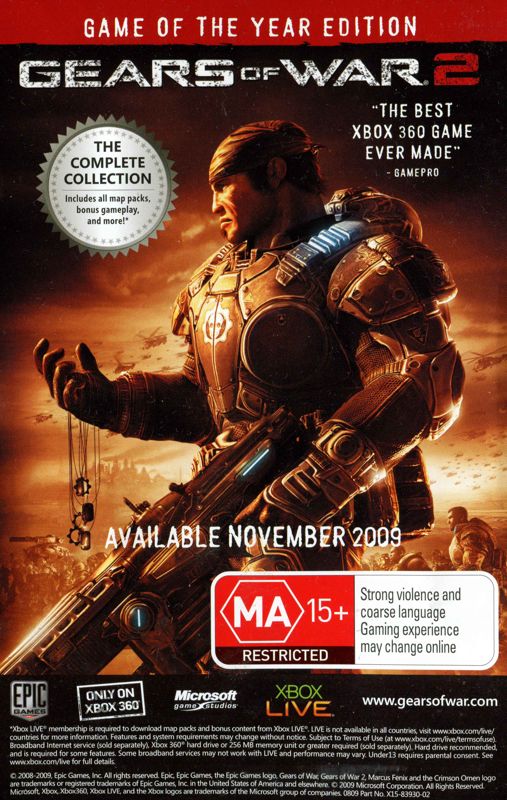 Advertisement for Fable II: Platinum Hits (Xbox 360): Back