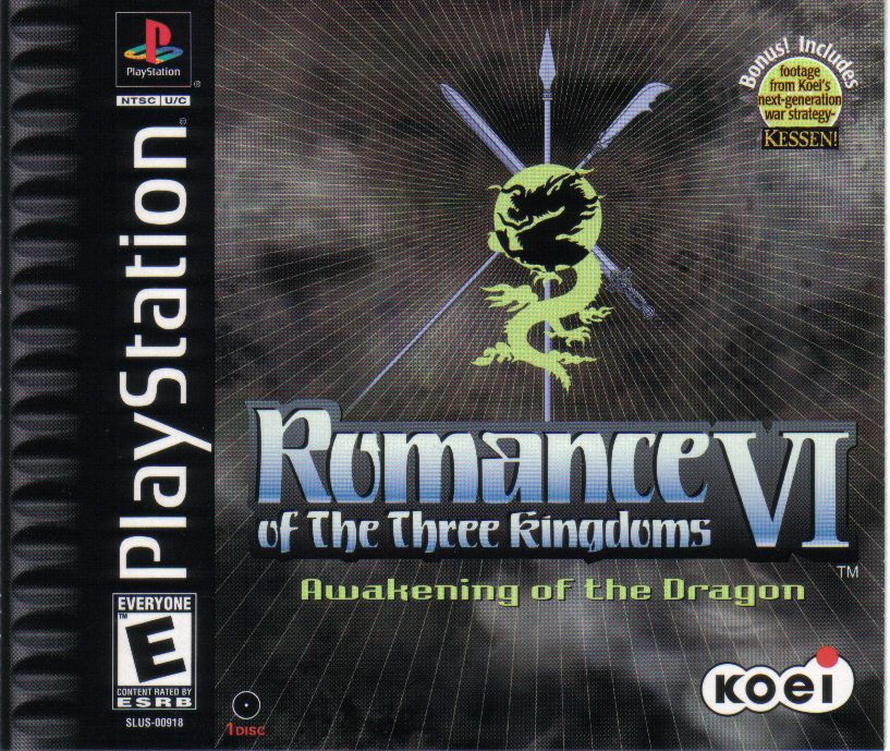 Front Cover for Romance of the Three Kingdoms VI: Awakening of the Dragon (PlayStation)