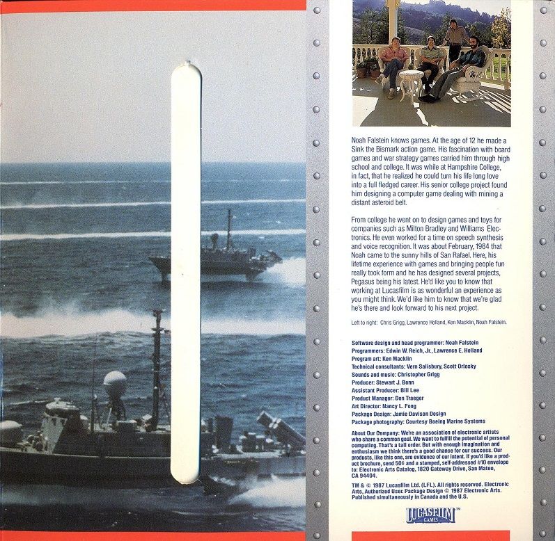 Inside Cover for PHM Pegasus (Commodore 64)