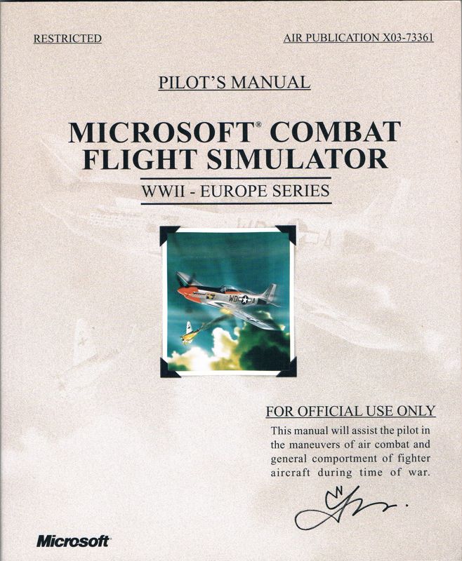 Manual for Microsoft Combat Flight Simulator: WWII Europe Series (Windows): Front