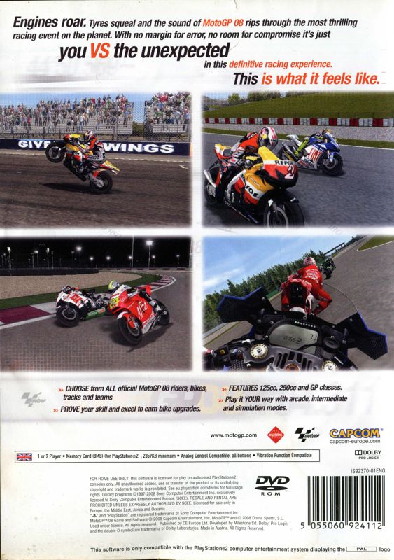 MotoGP 08 cover or packaging material - MobyGames