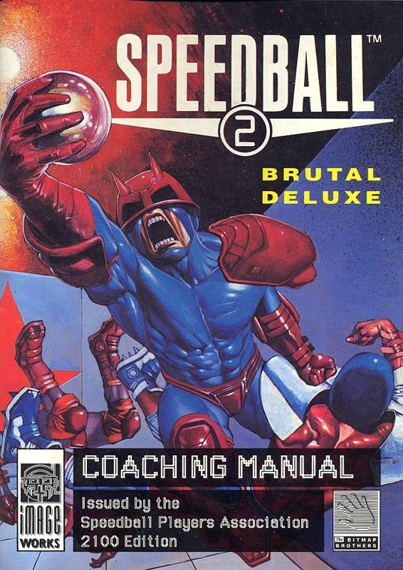 Manual for Speedball 2: Brutal Deluxe (Commodore 64): Coaching Manual Front