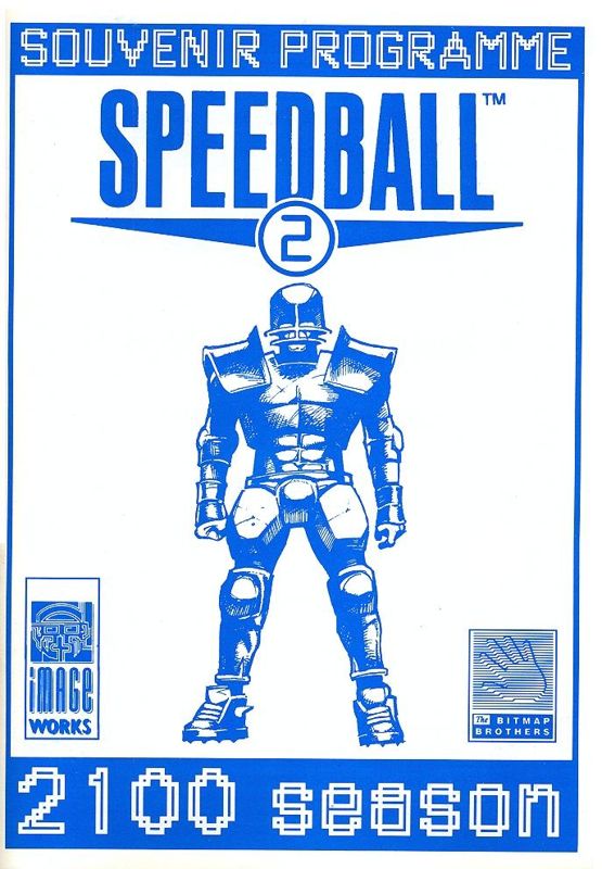 Manual for Speedball 2: Brutal Deluxe (Commodore 64): Souvenir Program Front