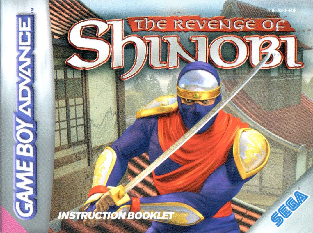 Manual for The Revenge of Shinobi (Game Boy Advance): Front