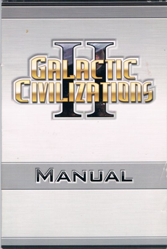 Manual for Galactic Civilizations II: Dread Lords (Collector's Edition) (Windows) (Steelbook release): Front