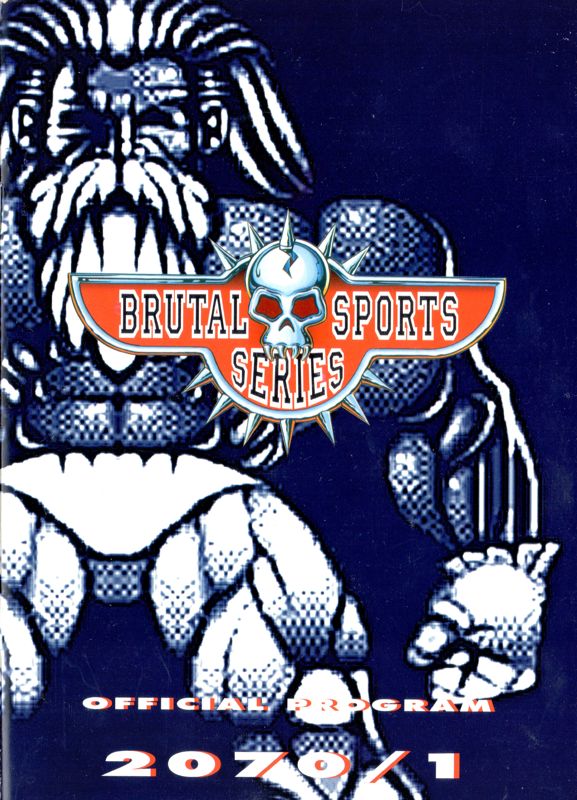 Manual for Brutal Sports Football (Amiga): Front