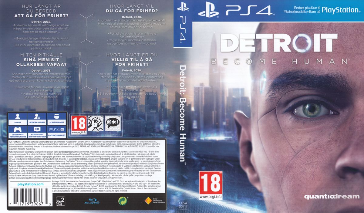 Full Cover for Detroit: Become Human (PlayStation 4)