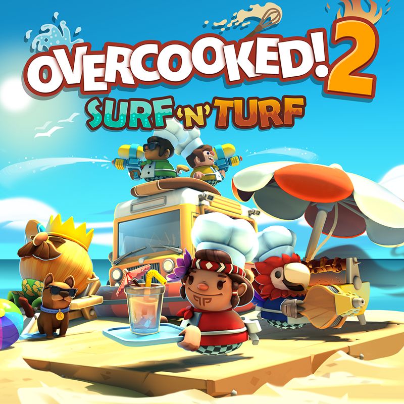 Front Cover for Overcooked! 2: Surf 'n' Turf (PlayStation 4) (download release)