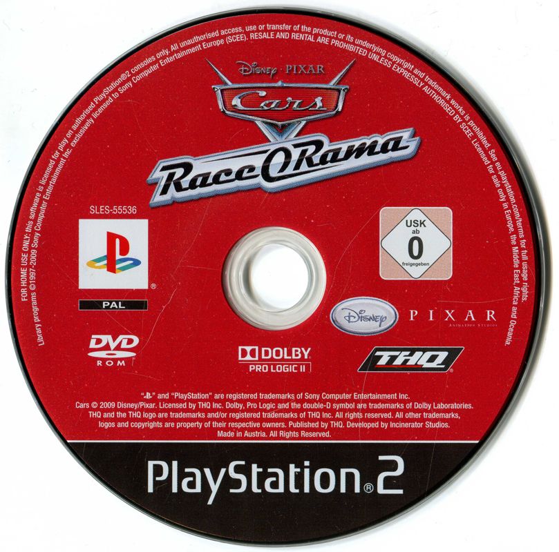 Disney Pixar Cars Race O'Rama (Sony PlayStation 2, 2009) Complete and Tested