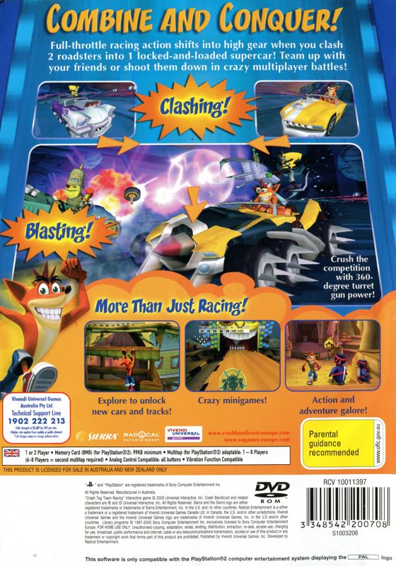 Crash Tag Team Racing cover or packaging material - MobyGames