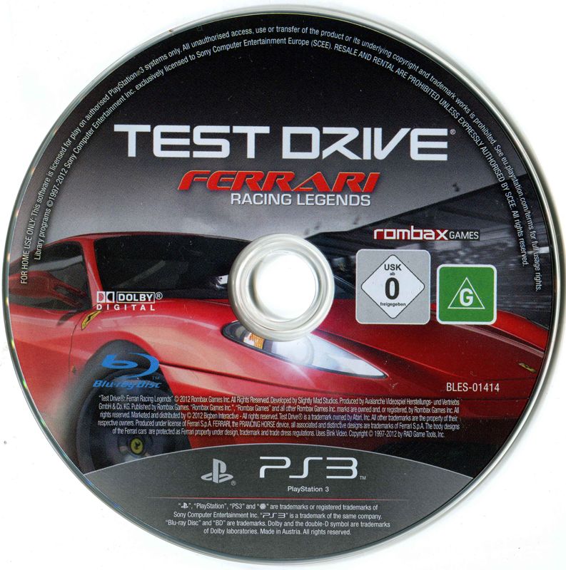 Media for Test Drive: Ferrari Racing Legends (PlayStation 3)