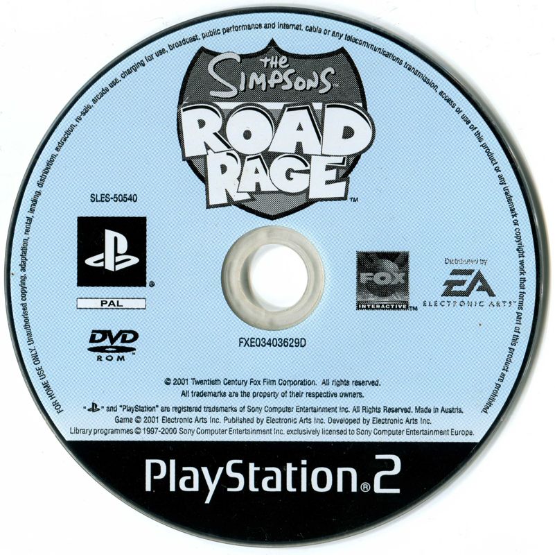 The Simpsons: Road Rage cover or packaging material - MobyGames