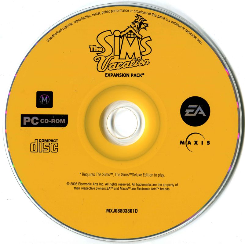 Media for The Sims: Vacation (Windows) (Re-release)