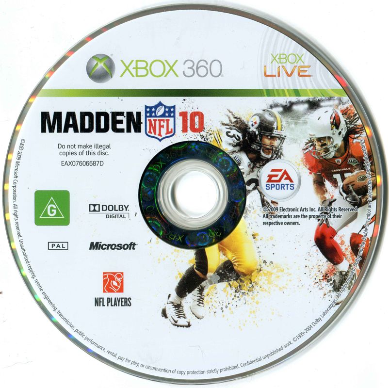 Madden NFL 09 XBOX360 Media cover