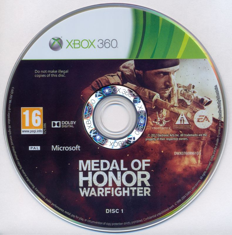 Media for Medal of Honor: Warfighter (Xbox 360): Disc 1
