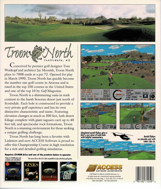 Back Cover for Links: Championship Course - Troon North (DOS) (CD Edition)