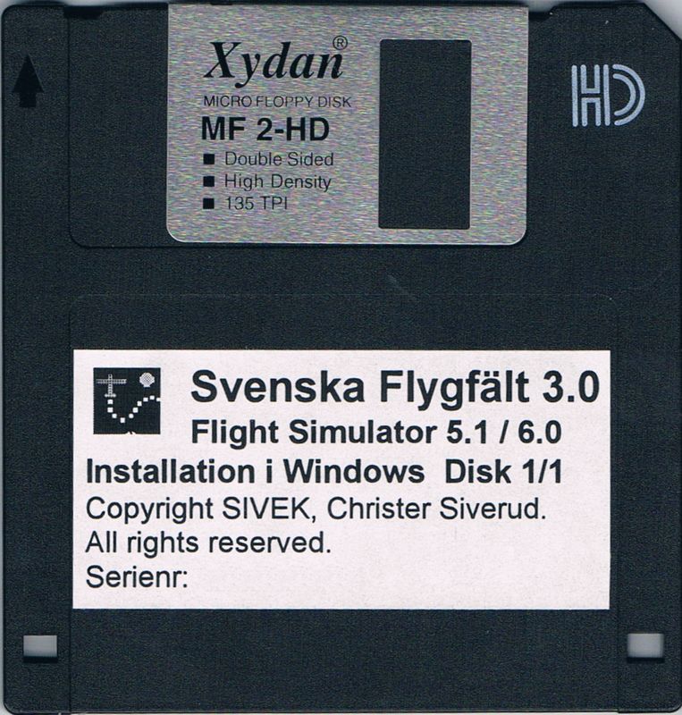Media for Svenska Flygfält (DOS and Windows)