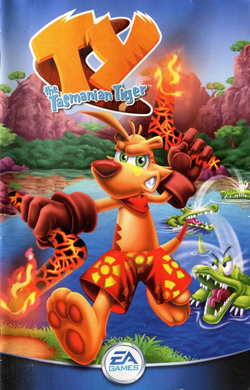 Manual for Ty the Tasmanian Tiger (PlayStation 2) (Scandinavian release): Front