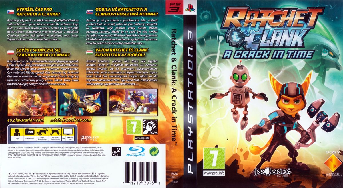 Full Cover for Ratchet & Clank Future: A Crack in Time (PlayStation 3)