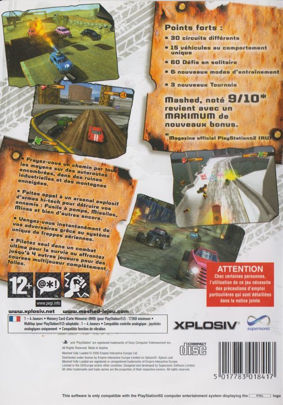 Back Cover for Drive to Survive (PlayStation 2)