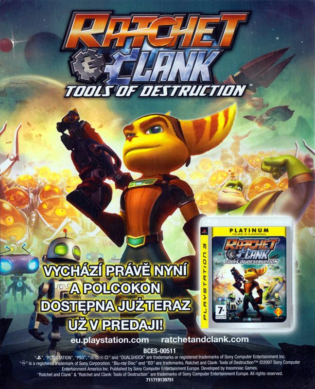Manual for Ratchet & Clank Future: A Crack in Time (PlayStation 3): Back