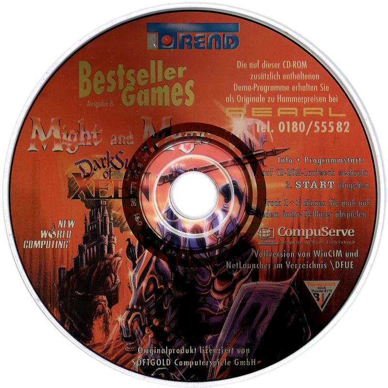 Media for Might and Magic: Darkside of Xeen (DOS) (Covermount BestSeller Games #08)