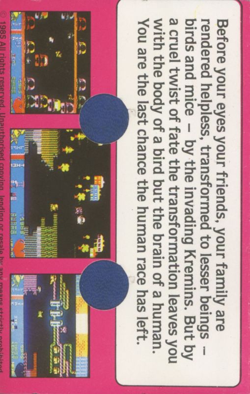 Inside Cover for Metabolis (ZX Spectrum)