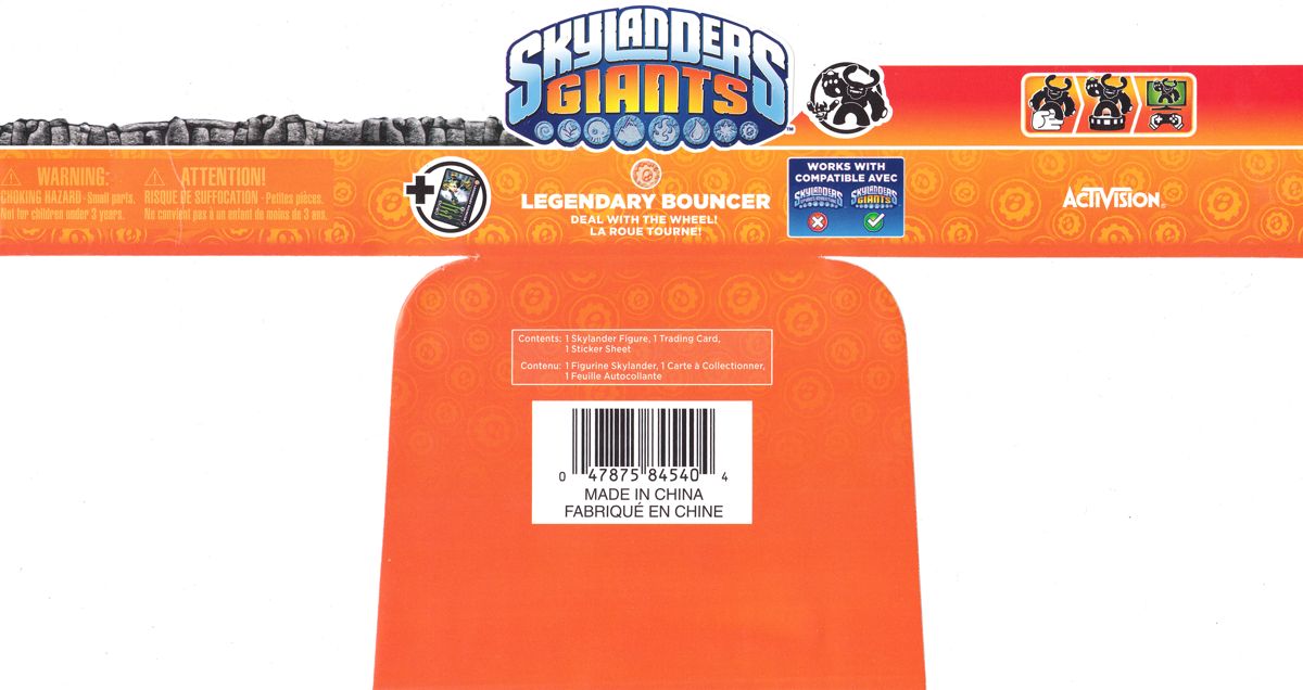 Other for Skylanders Giants: Legendary Bouncer (Nintendo 3DS and PlayStation 3 and Wii and Wii U and Xbox 360): Product Label