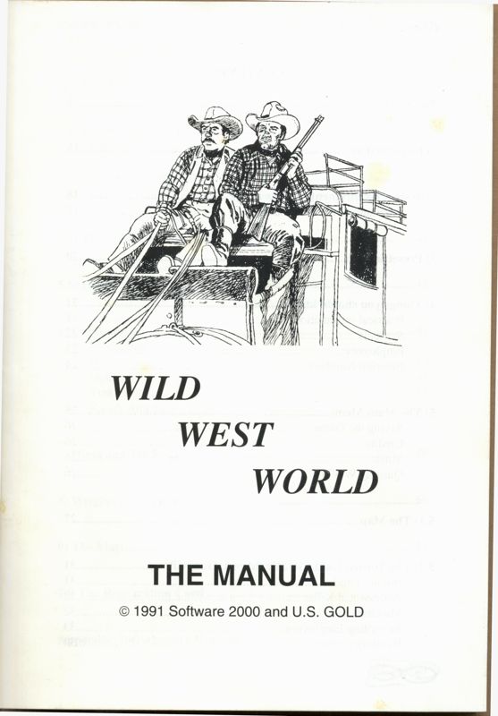 Manual for Wild West World (DOS)
