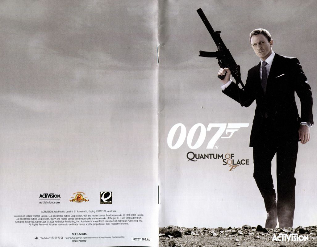 Manual for 007: Quantum of Solace (PlayStation 2): Full