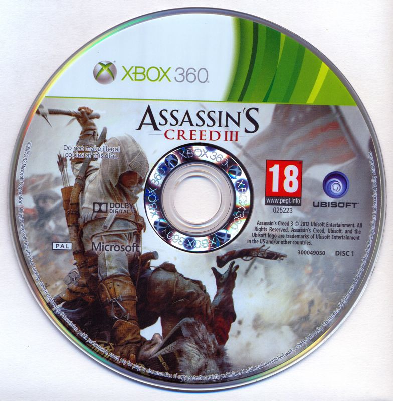 Assassin's Creed III cover or packaging material - MobyGames