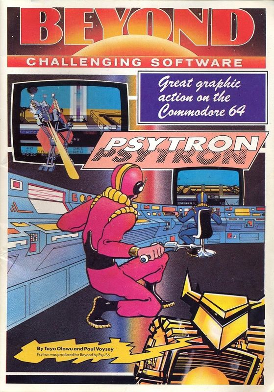 Manual for Psytron (Commodore 64): Front