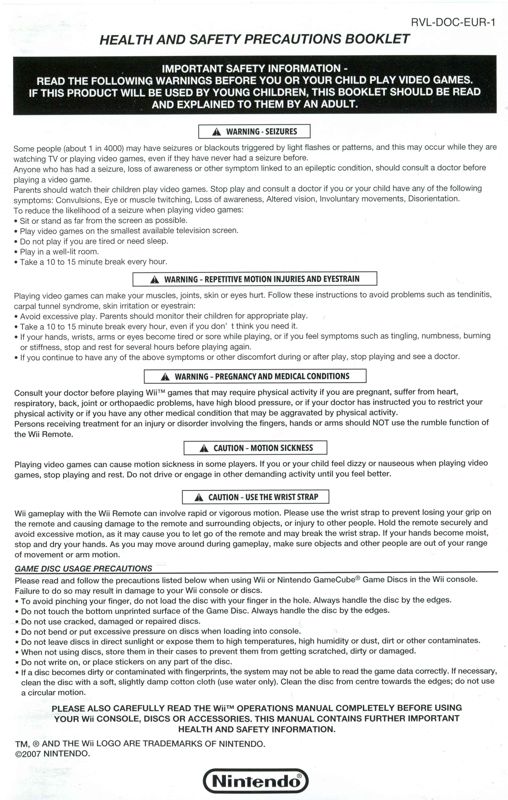 Extras for Marvel Super Hero Squad: Comic Combat (Wii): Warranty