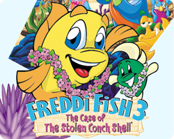 Front Cover for Freddi Fish 3: The Case of the Stolen Conch Shell (Windows) (GameTap download release)