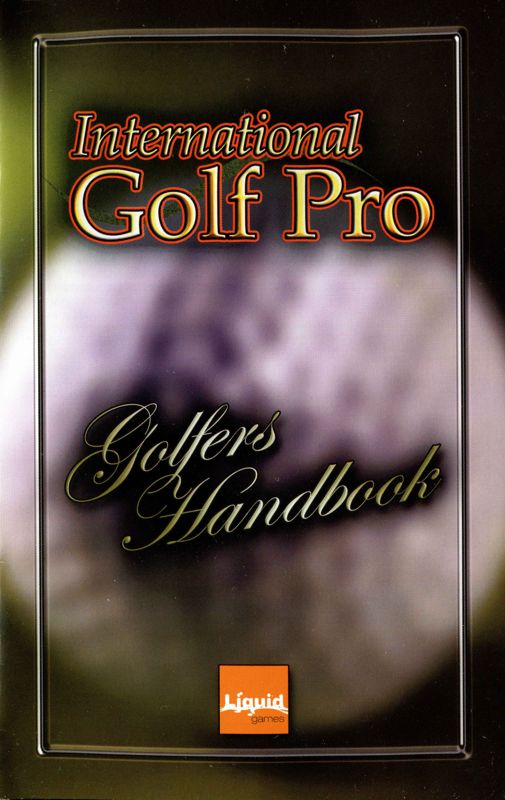 Manual for International Golf Pro (PlayStation 2): Front