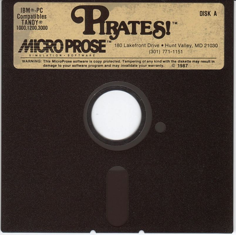 Media for Sid Meier's Pirates! (PC Booter) (Later Awards release): Disk 1/2